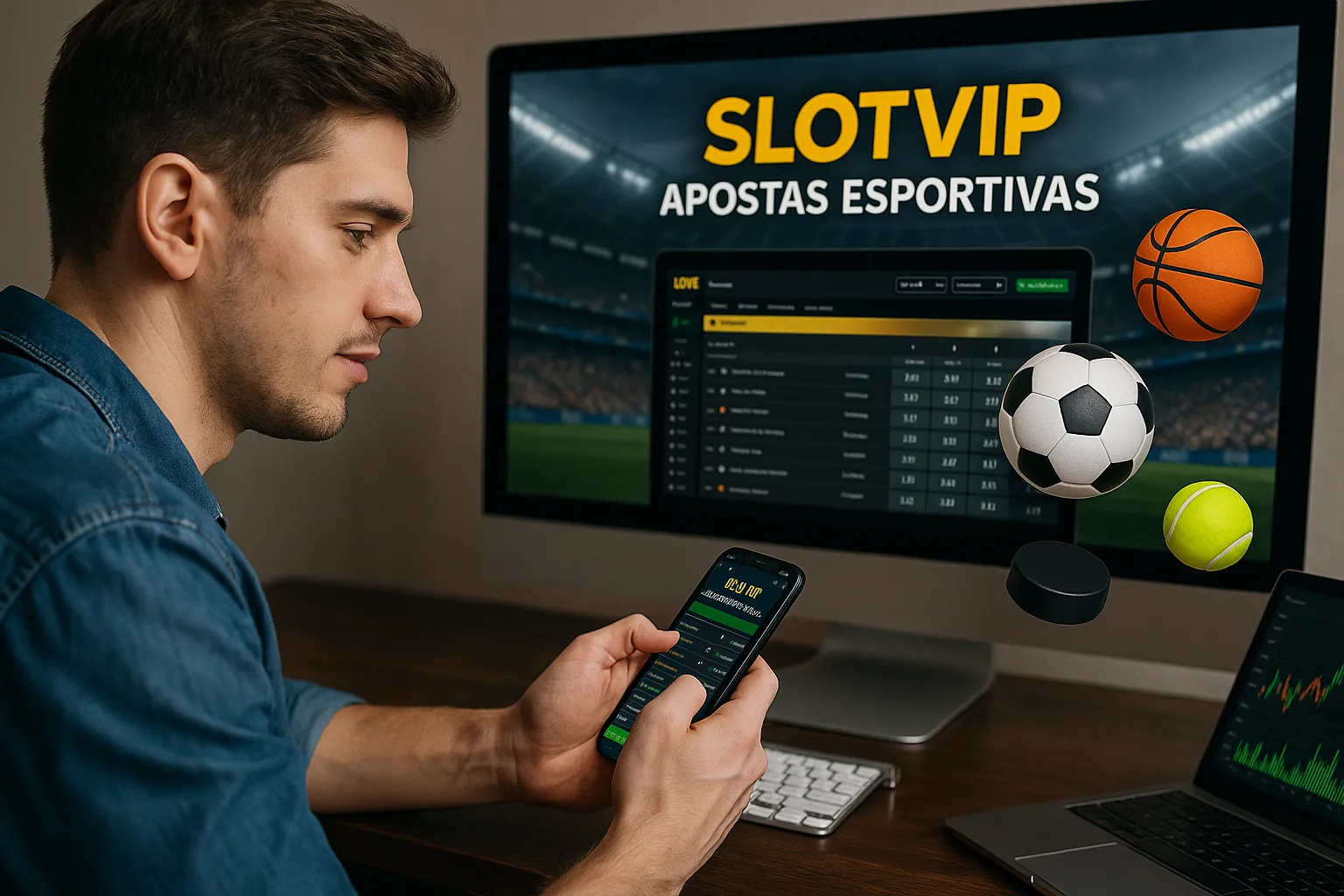 Aposte em apostas esportivas no cassino online SLOTVIP
