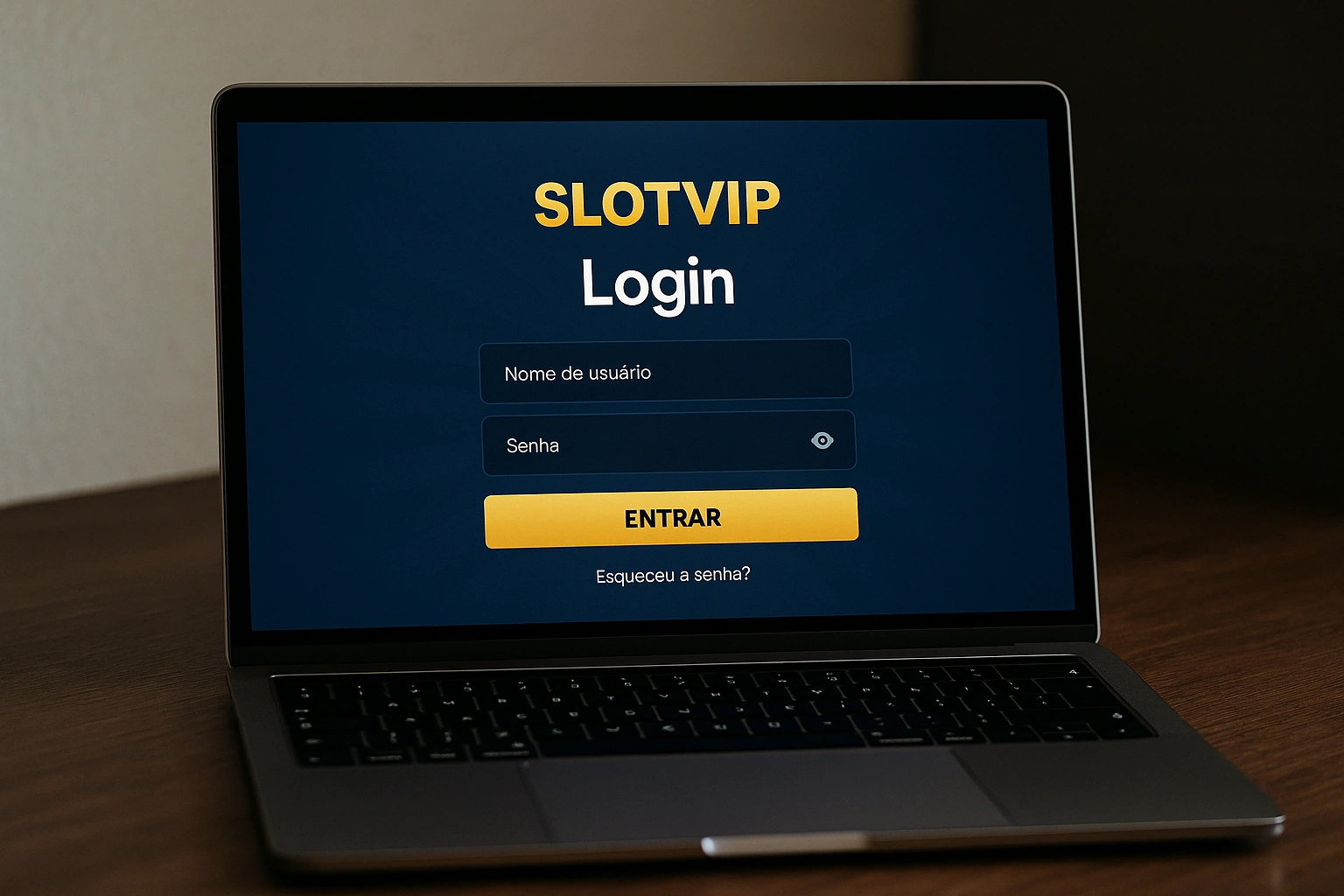 Criar uma nova Conta no plataforma SLOTVIP
